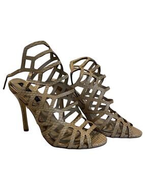 Izabella Rue Tan Stiletto Heel - Aleen - Size 7.5 - (some peeling)